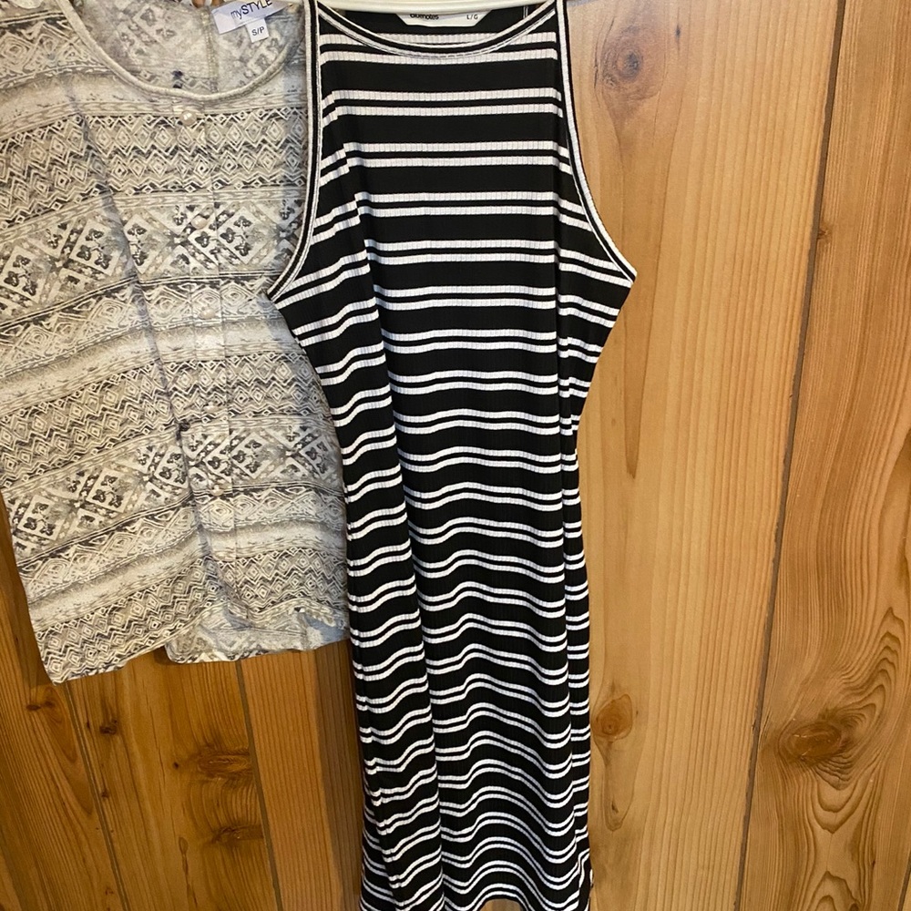 Blue notes striped dress